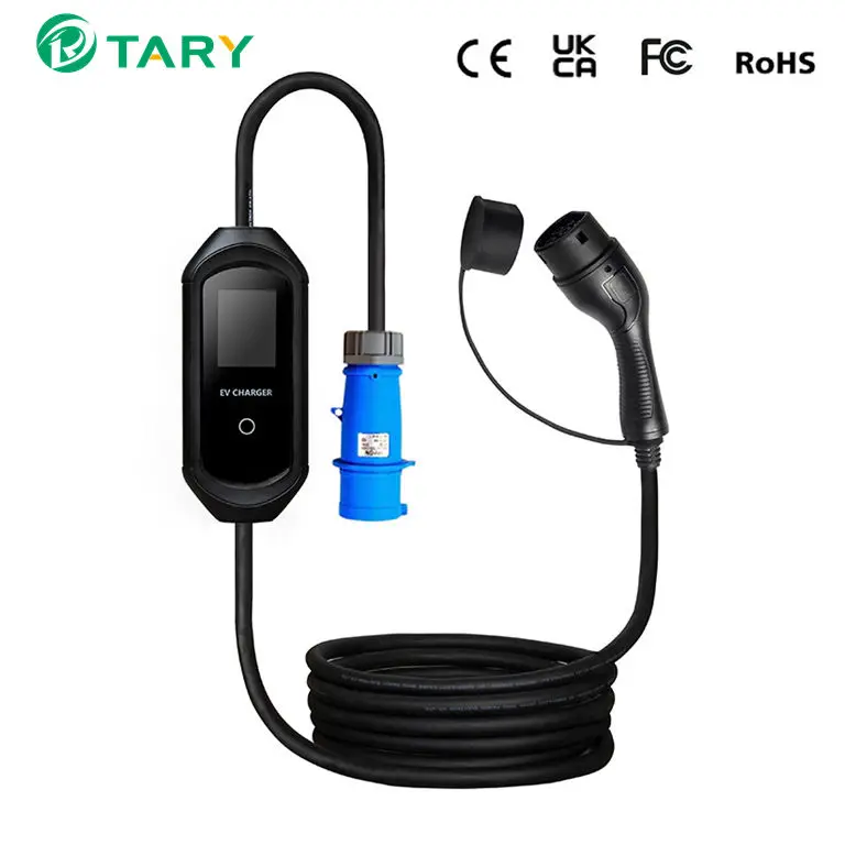 Multifunction 7Kw Portable Ev Charger 7kw 32A EV Charger Station With Battery EV Car Emergency Power Bank