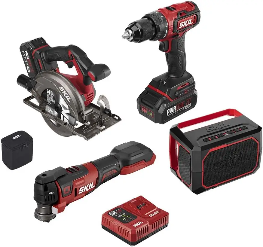 

PWR CORE 20 Brushless 20V 4-Tool Combo Kit, Included 2.0Ah Lithium Battery, 4.0Ah Lithium Battery