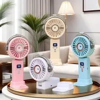 Portable Handheld Fans USB Charging Fold Moisturize Spray Desktop Mini Fan Fisherman Student Summer Outdoor Climbing Fans 21CM