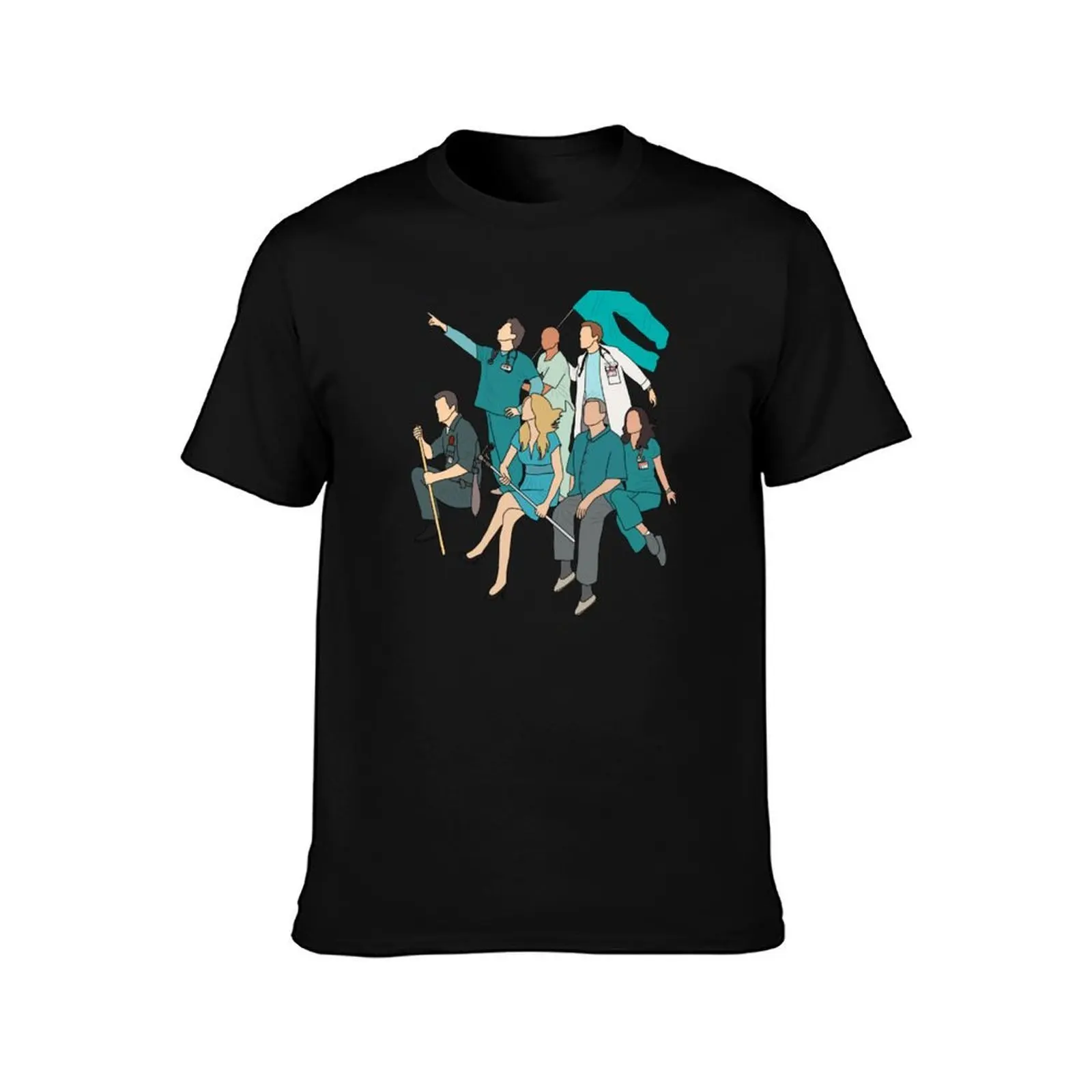 Scrubs Cast Fan Art T-Shirt Novelty Graphic Tee Shirt T-Shirt