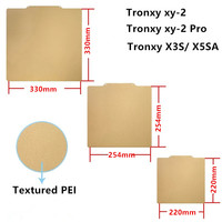 Textured PEI Build Plate 220x220/254x254/330x330mm for Tronxy Xy-2/Xy-2 pro/X3S X5SA Double Sided PEI Spring Steel Sheet