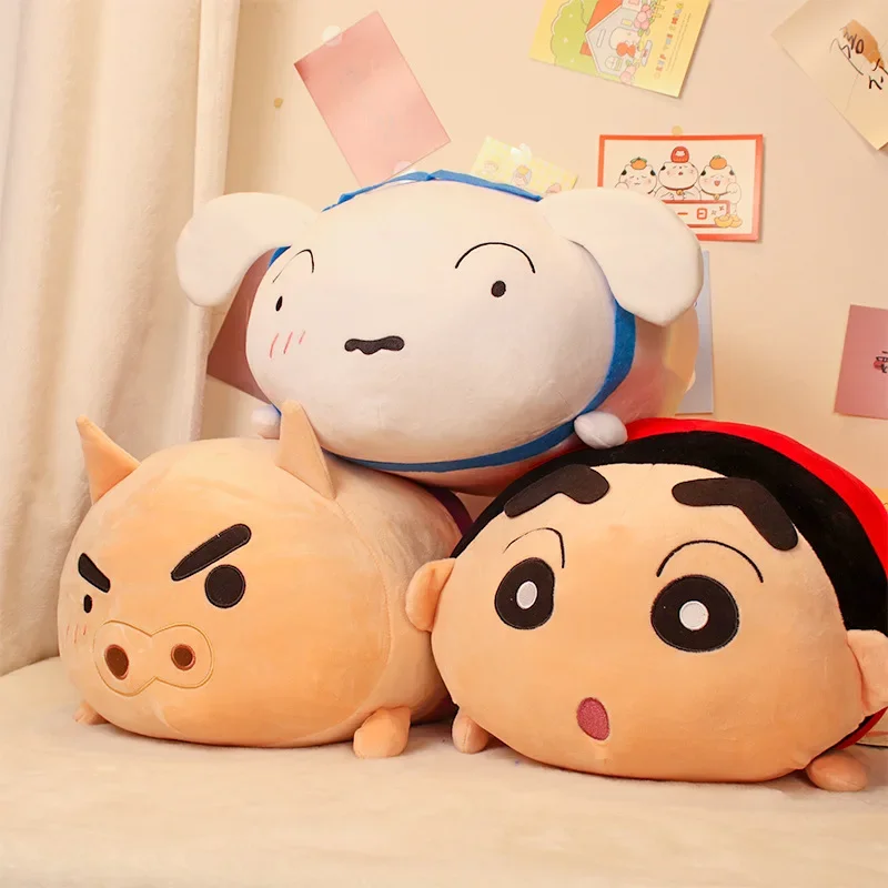 Anime Crayon Shin-chan peluche bambola cartone animato genuino cuscino Kawaii bambino giocattolo regalo di compleanno carino divano cuscino