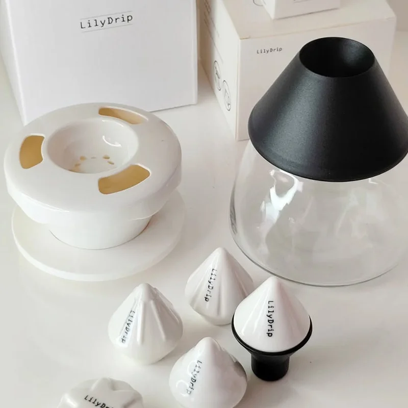 Tritan Lily Cake Coffee Dripper Hand Pour Over Coffee Filter Cup Drip Strainer Durable Reusable Home Barista Coffee Brewing Tool