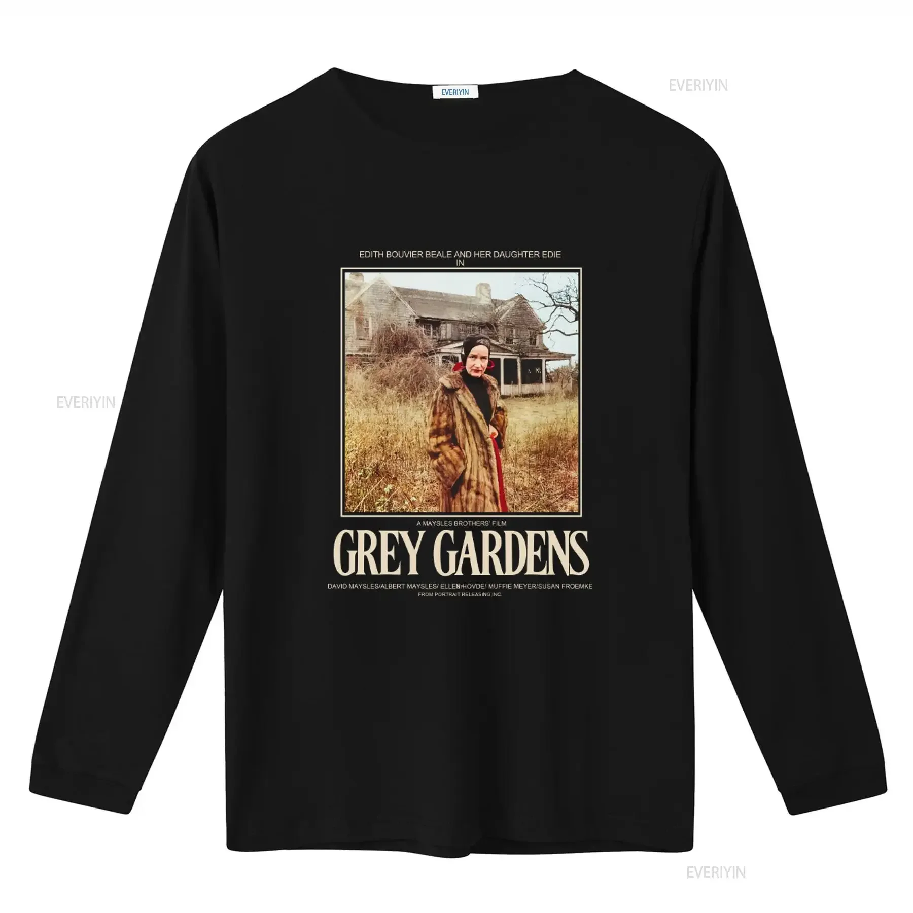 Grey Gardens 1975 Promo Edie Edith Bouvier Beale Vintage Film T Shirt vintage Washed Top For Everyday Wear homme Stylish