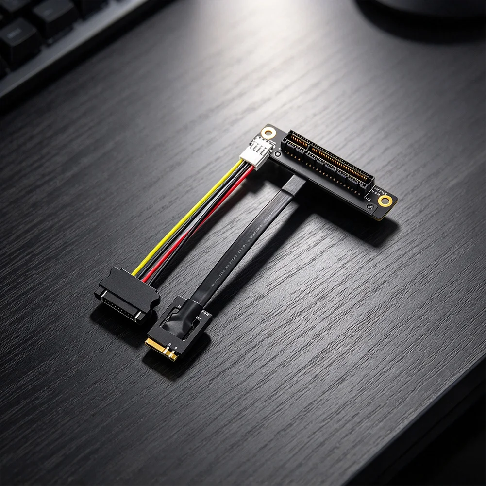 For M.2 For A+e For Key To PCI-E Extension Cable 20cm With For Sata Power Cord For Gold Plated For Graphics Card Sound Network