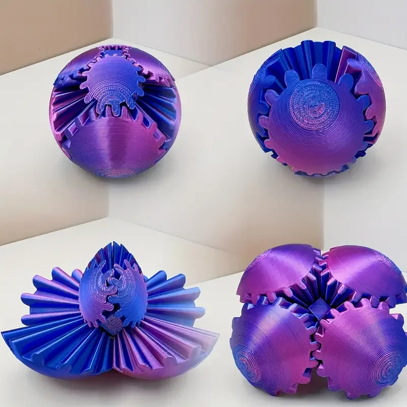 Cubo de bola con engranaje impreso en 3D aleatorio, juguetes antiestrés para niños, juguetes para aliviar el estrés, decoración de mesa, juguetes relajantes antiestrés para adultos