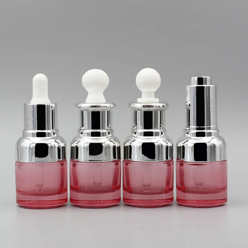 

20ml pink glass dropper bottle moisturize serum essence oil spot removal whitening toner water toilet hyaluronic acid packing