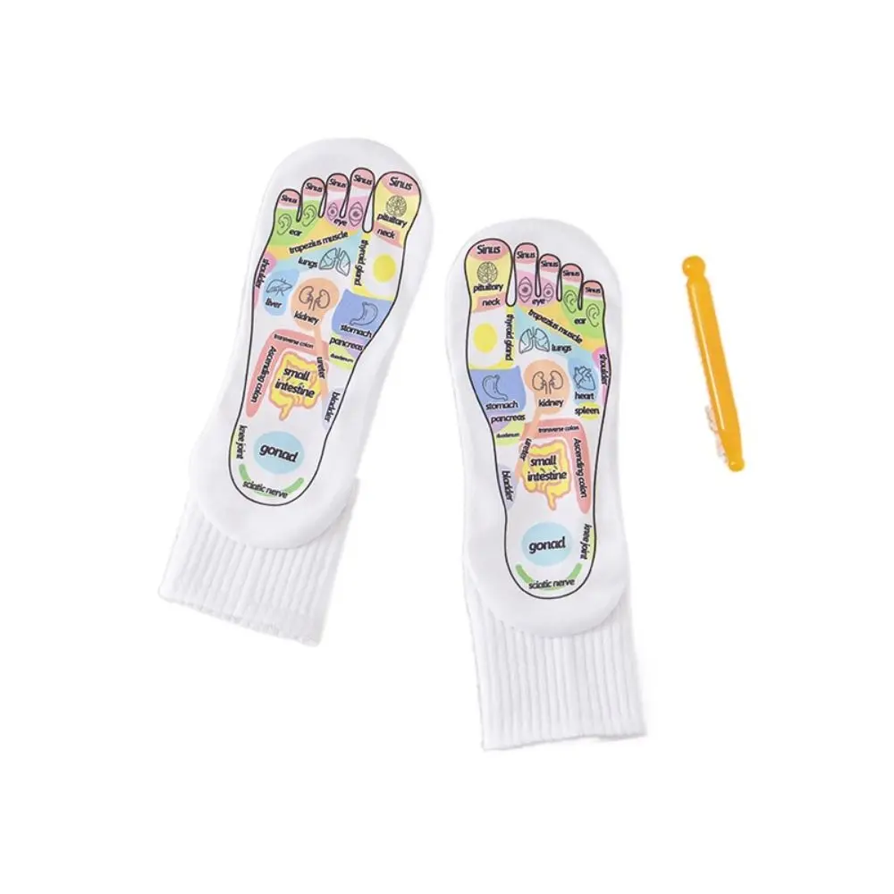 

Relieve Tired Feet Reflexology Socks Foot Pain Relief Massage Stick Feet Massage Socks with Massage Tool Reusable