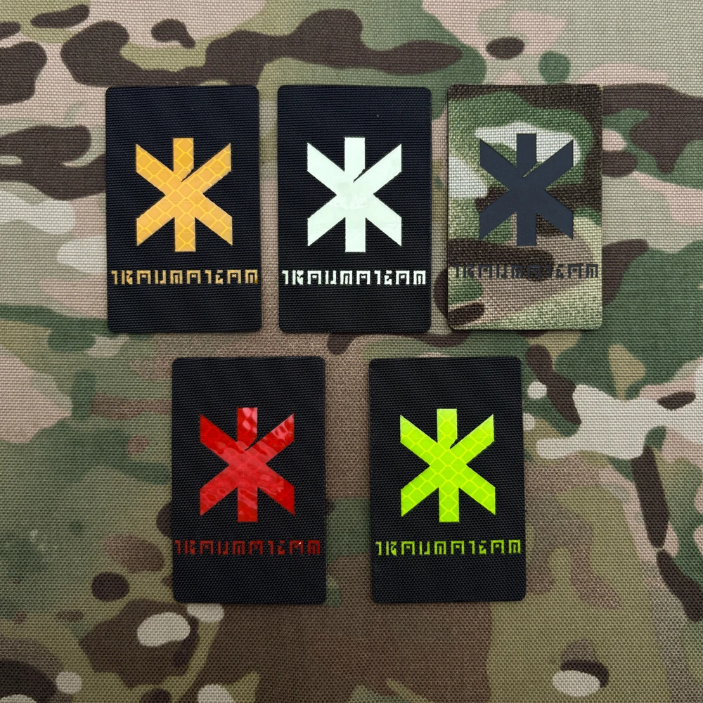 Multicolor Geometric Symbol Characters, Luminous Laser Ir Identification Patches, Craft Decorative Labels, Five-Color Styles Available, 1 Piece Optional, Armband Tactical Vest Surface Decoration, Enhance Equipment's Individuality and Identification, Fabric Renovation Patch, Includes Compatible Adhesive Backing Material