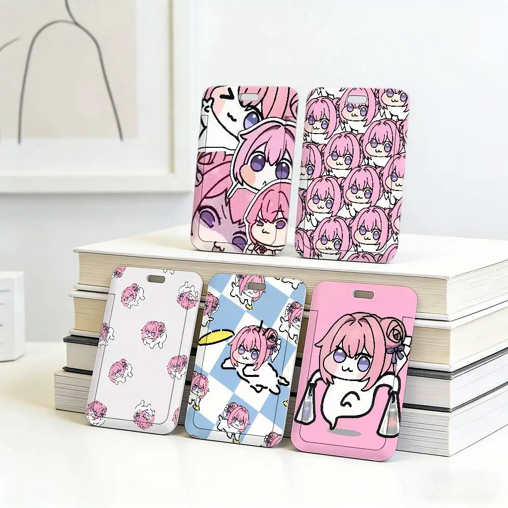 Cute N-Nikke D-Doro Doll Work Lanyard with ID Card Holder, Employee Badge, Office Working Permit Case