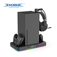 DOBE Multifunctional Cooling Dual-Charging Stand  for X-Series S/X with 10 Mode RGB Lights and 3 Level Adjustable Fans TYX-3615