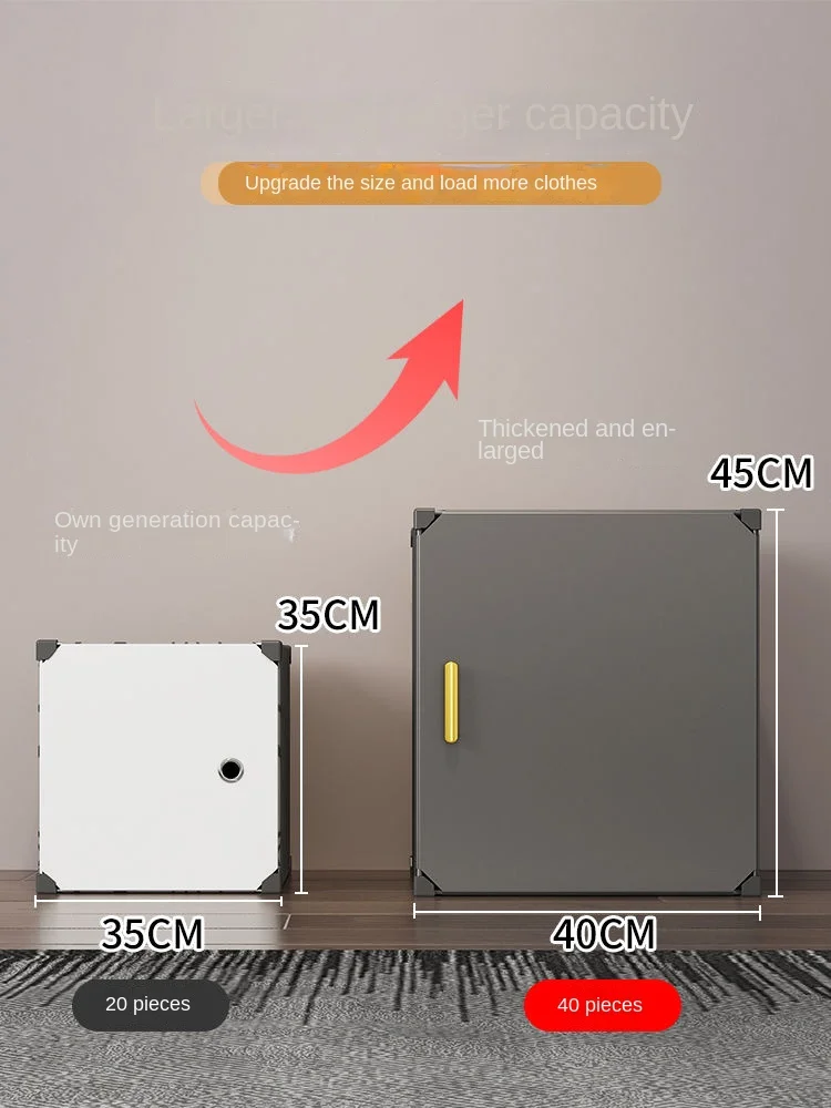 Wardrobe Clothes Assembly Plastic Collapsible Dustproof Cabinets Cube Storage Locke Closet Furniture Organizador De Zapatos