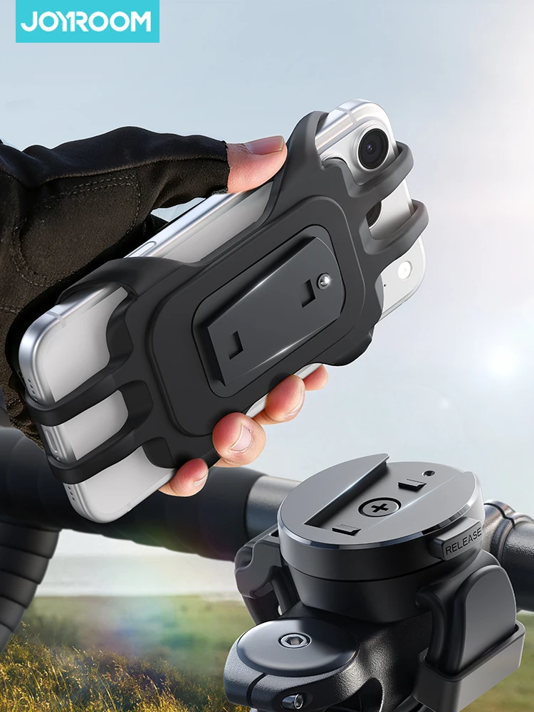 AliExpress Joyroom For 4-7" Phone Bicycle Mobile Holder Bike Phone Holder Mount Bicycle Phone Mobile Silicone Holder Motorcycle Shockproof