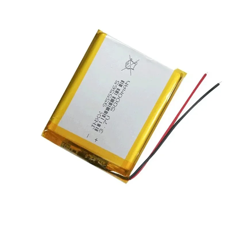 New 955565 Lithium Polymer Battery 3.7V 5000mAh Rechargeable Lipo Batteries for Mobile Power GPS Locator Camera Tablet PC DVD