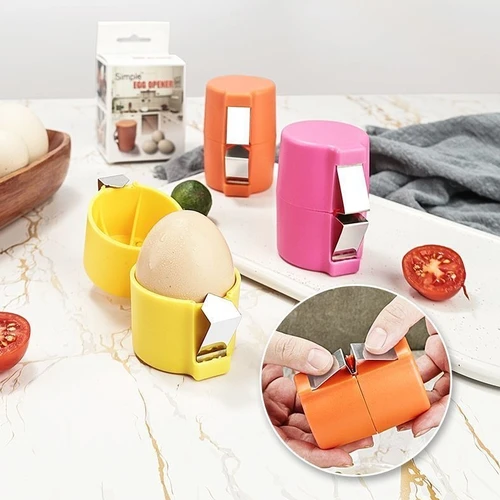 휴대용 달걀 껍질 따개, 달걀 쉘 비터, 달걀 균열 유물 분리기, 오렌지 가정용 주방 베이킹 도구, 1 개