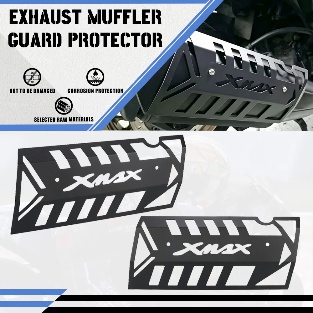 

Motorcycle Accessories For YAMAHA XMAX 300 X-MAX 250 300 2017-2024 Exhaust Muffler Guard Protector Scald Proof Lid Exhaust Cover