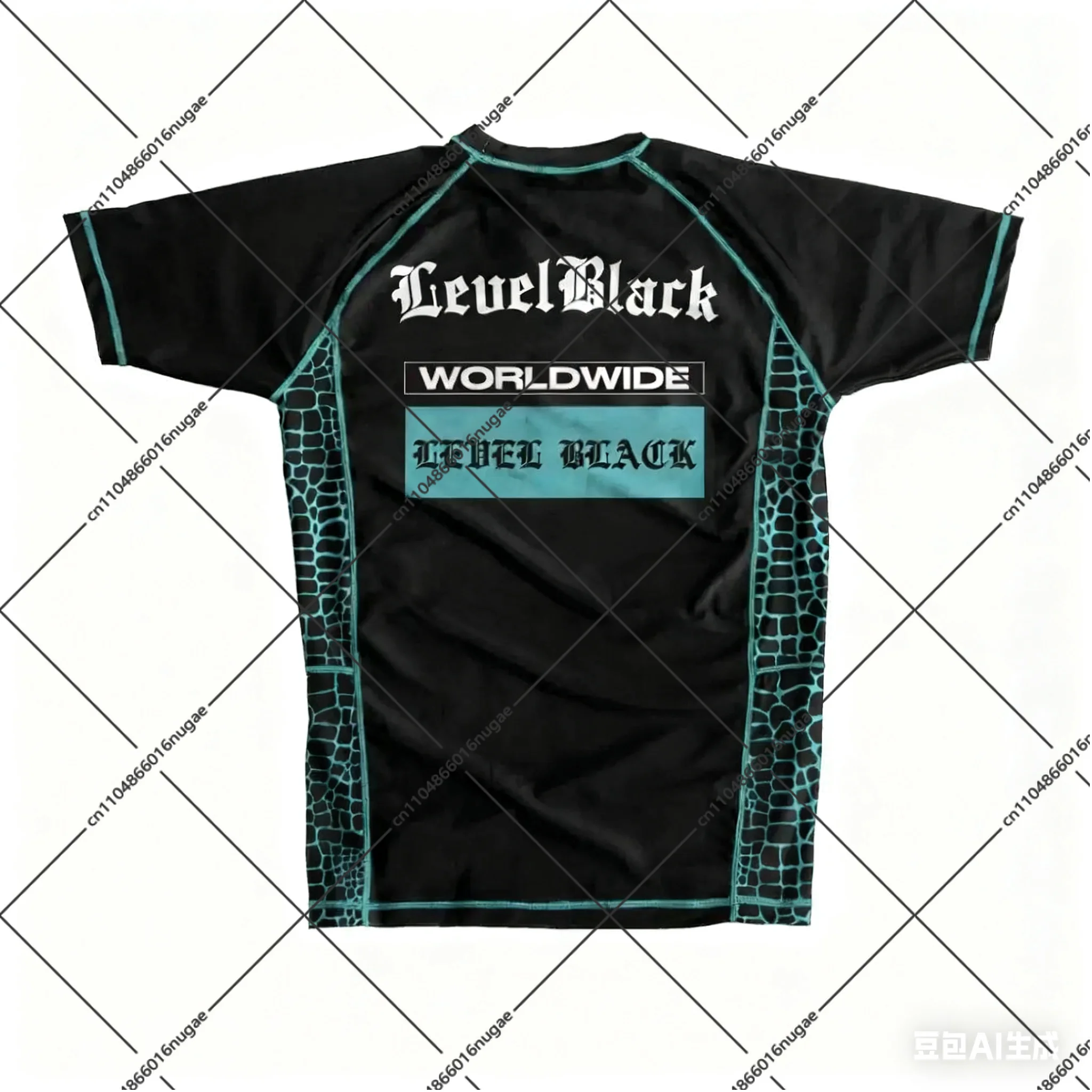 2526 تي شيرت أسود للحماية من الطفح الجلدي سريع الجفاف للصالة الرياضية تي شيرت Levelxblack Jersey تي شيرت RANKED V2 NIVEL NEGRO RAASH GUARD Moto Top #2