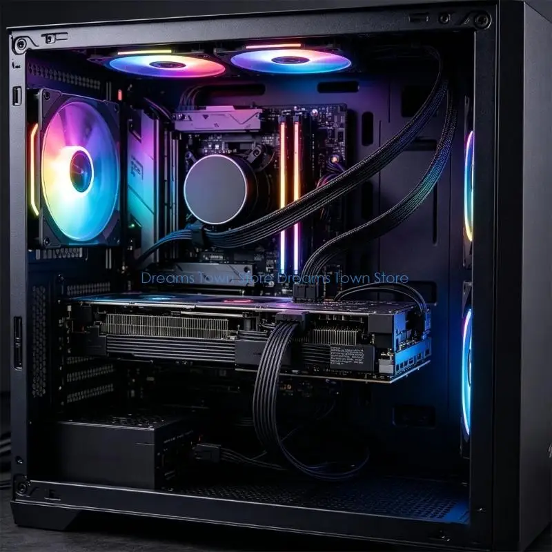 HX6A High Strength 12VHPWR To Double 8PIN GPU Power Cord Reinforced Connectors For High End Graphics Cards