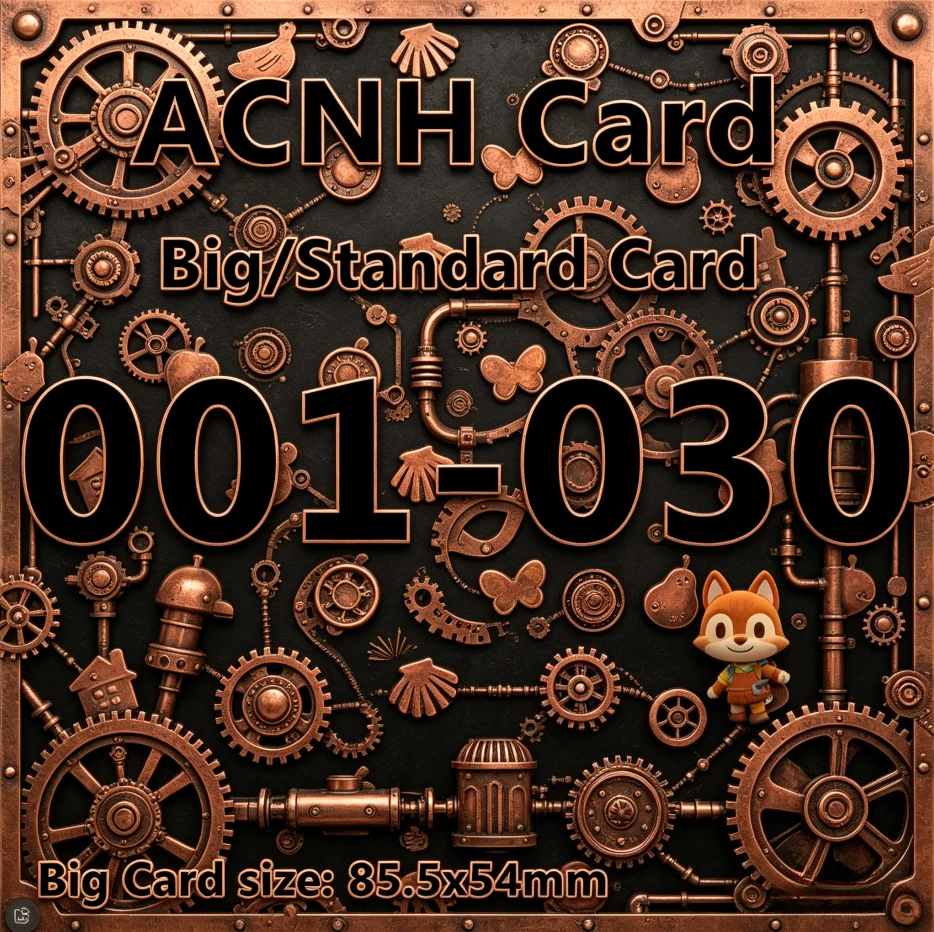 ACNH Card NFC Dependable Function Cards 001-030 Realistic Pattern Light Body Simple To Store and Carry Outside 85.5x54mm