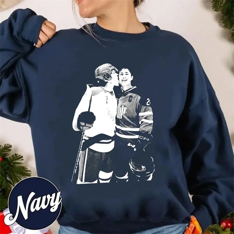 

Футболка Y2K Harajuku с принтом Heated Rivalry, хлопковая, с длинным рукавом, спортивная, повседневная, унисекс