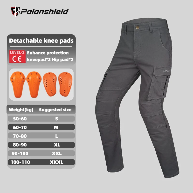 سراويل ركوب الدراجات النارية، مضادة للسقوط ومضادة للتمزق، معدات حماية قابلة للفصل، سراويل سباق ريترو للطرق الوعرة لجميع المواسم