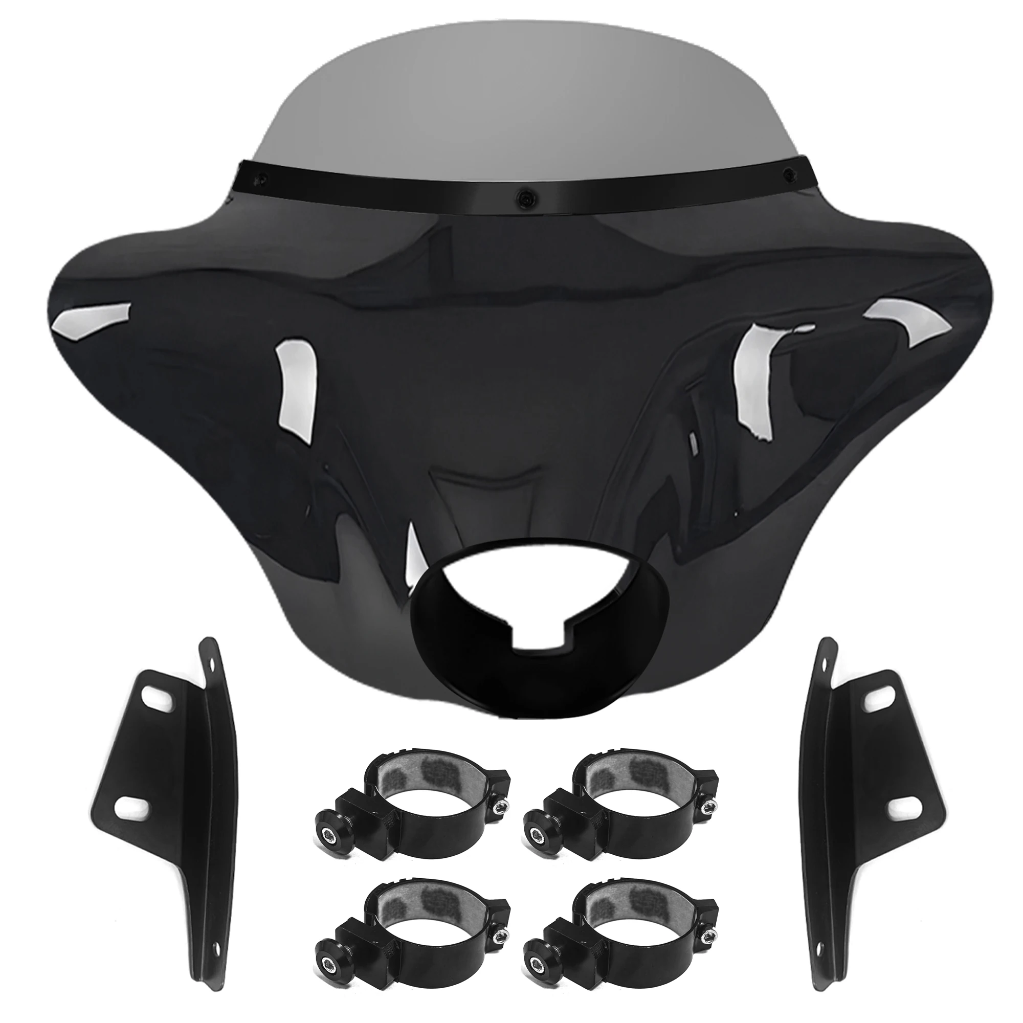 Batwing Fairing Smoke Dyna Windshield Trim Bracket For Harley Dyna Glide FXDC 2006-14 FXD Street Bob FXBB Low Rider S FXDLS