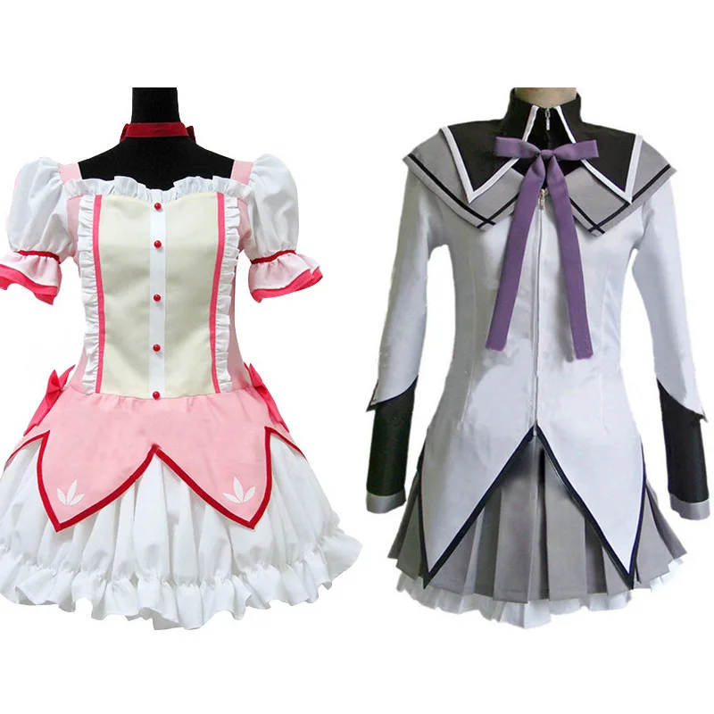 Anime Magical Girl Kaname Madoka Cosplay Costume Akemi Homura Roleplay Suit Kawaii Lolita Dress Full Set Women School Uniform - view 2