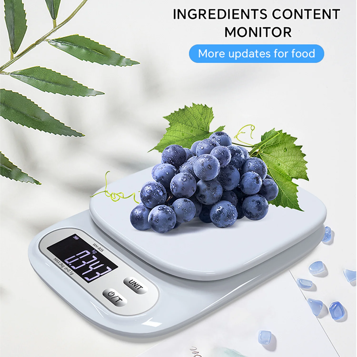 Digital Kitchen Scale 7kg/1g 3kg/0.1g Electronic Scales with LCD Battery/Rechargeable Food Scale Balance Weighing Baking Tools