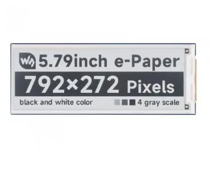 Waveshare 5.79inch e-Paper display Module, e-ink display, 792x272, Black/White, SPI Interface