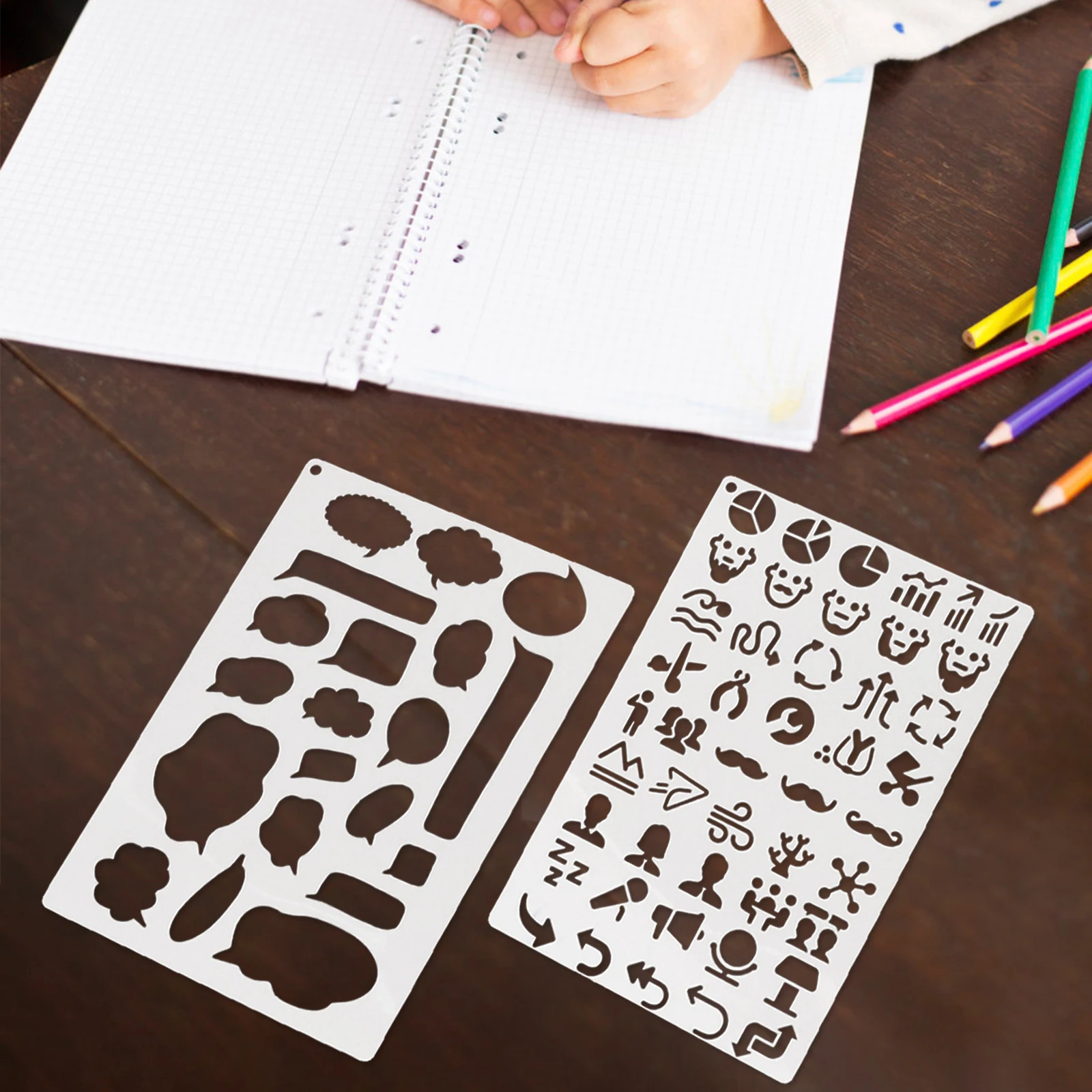 

24pcs Hollow Drawing Stencils Reusable Plastic Templates For Diy Crafts Journaling Supplies Wall Art Decoration Fashion Drawing