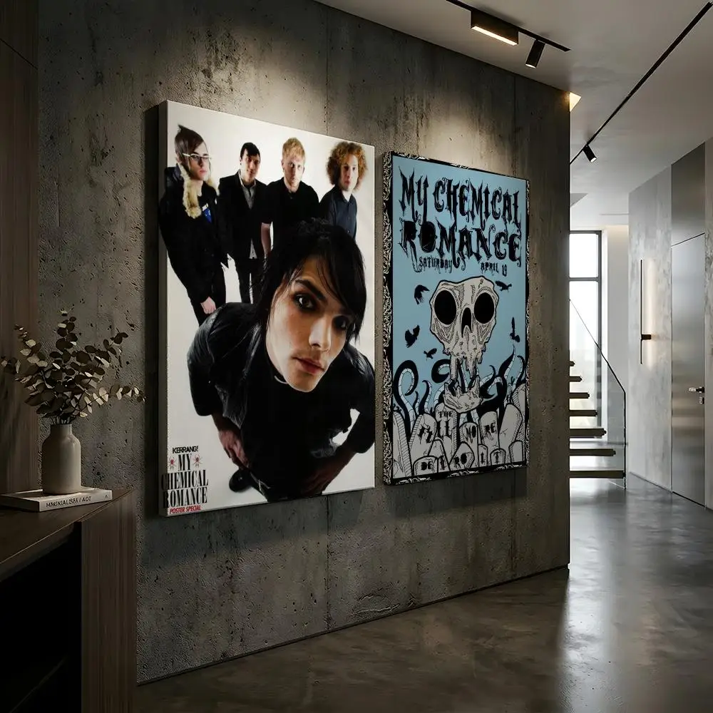 My C-Chemical RomanceS Band Framed Wall Painting Canvas Wall Art Inner Frame Waterproof Home Decor For Living Room