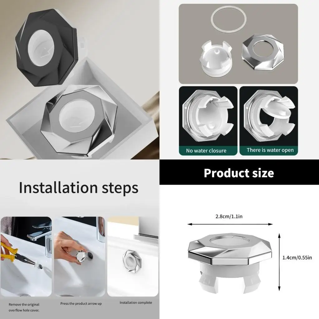 

R9UF Multifunctional Sink Overflows Inserts for Public Restrooms And Home Use Fashionable Designs Household Daily Use