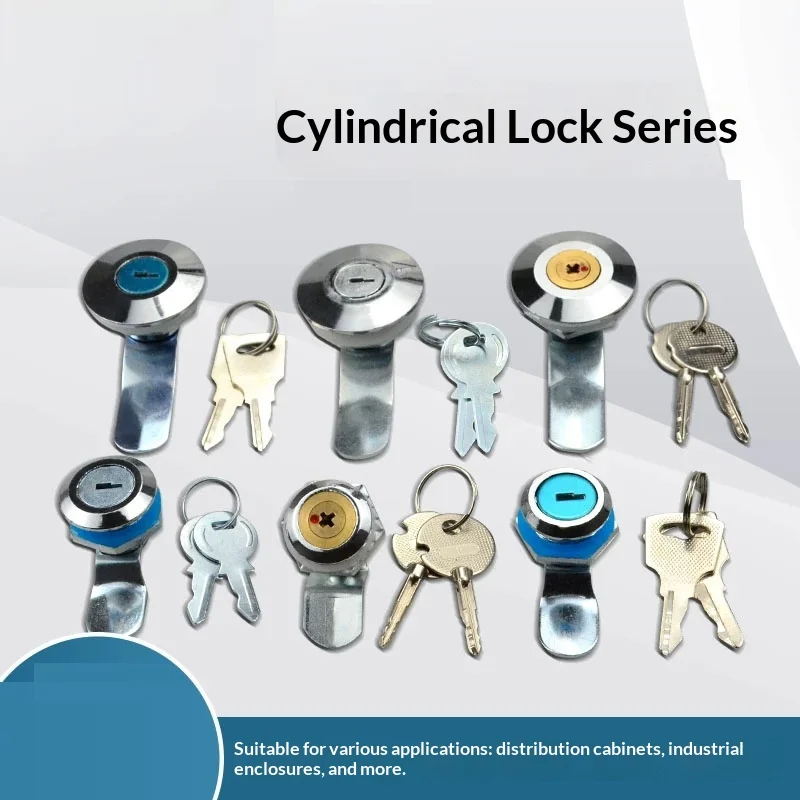 1PCS Universal Key Distribution Box Lock Electrical Cabinet Door Lock Industrial Equipment Round Tongue Lock MS401/403