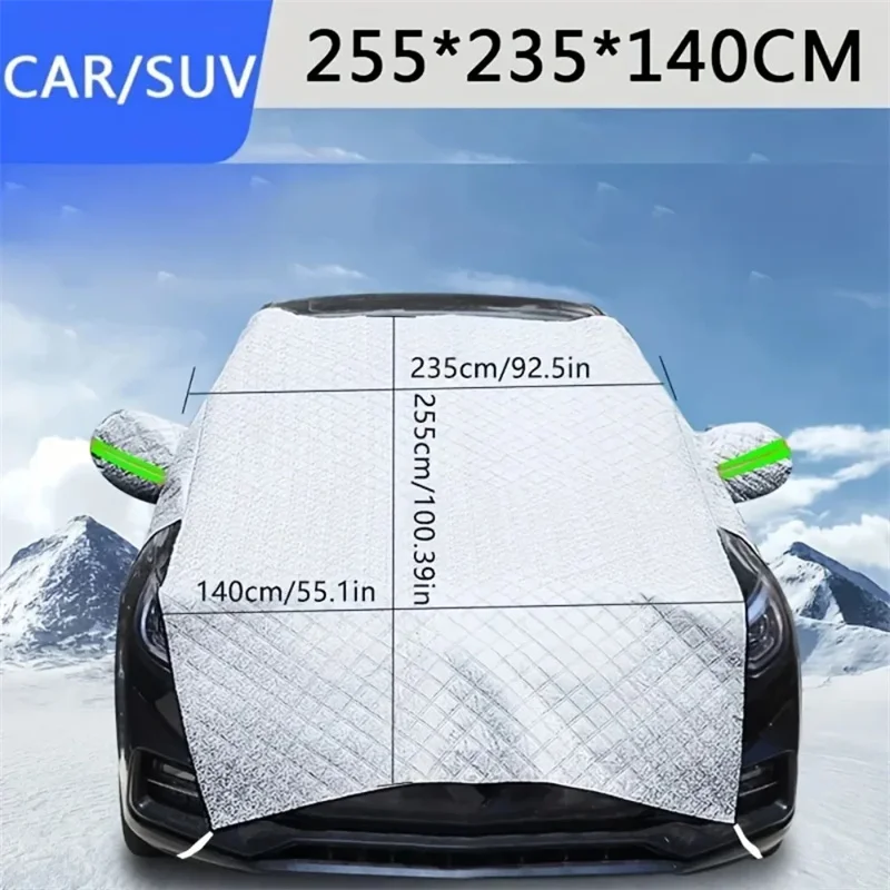 Large Car Windshield Cover For Sun Ice Snow Windshield Protection For Van SUV Front Window Windproof Waterproof Sunshade Cover - Image 3