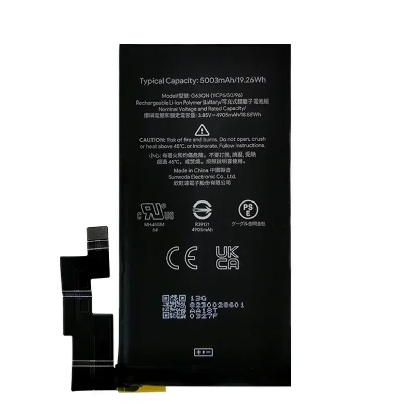 Phone Replacement Battery For HTC Google Pixel 6 Pro, G63QN, 5003mAh, High Quality, Fast Shipping, 100% Original