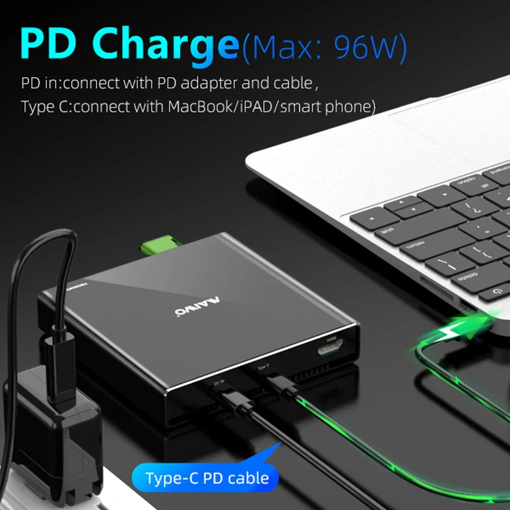 MAIWO 5 in 1 Multiple Function SSD Enclosure Type-C Docking Station 2.5" SATA HDD / SSD with USB A USB C SD Slots for Laptop