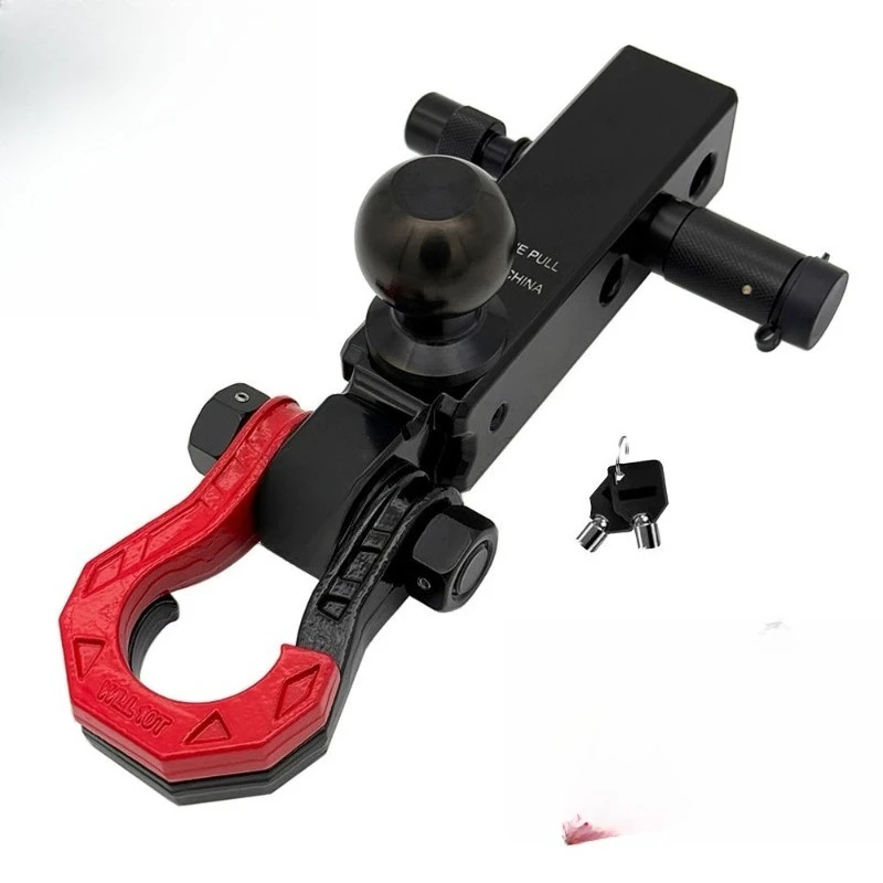 Split trailer hook shackle 12 holes, trailer arm with ball head modified car accessories anti-theft at both ends
