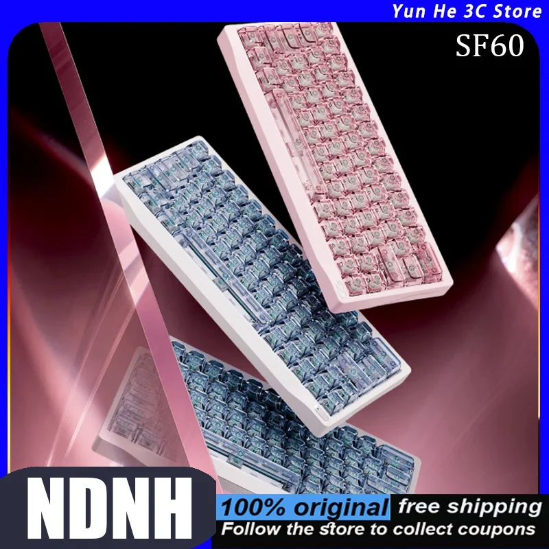 NDNH SF60 Magnetic Keyboard Diamond Edition Valorant CS2 Esports Mechanical Keyboard Gasket Structure 61 Keys RGB 2026 New Model