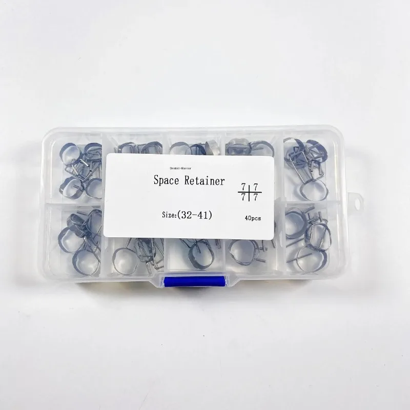 40Pcs/box Dental Orthodontic Space Retainer Braces Preformed 2nd molar Band Adjacent Teeth Maintainer Bands 32# to 41#