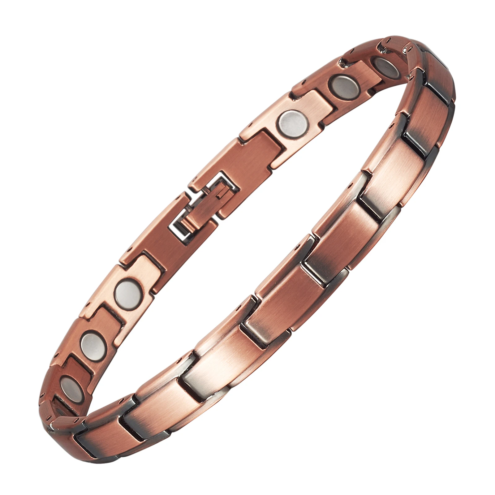 

Wollet Copper Magnetic Bracelet Men Women Strength Wristband Gifts Adjustable Size