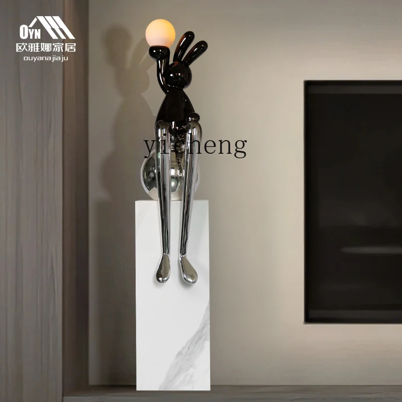 X-14 abstract long-eared rabbit creative light luxury welcome sales office soft floor long leg ornament