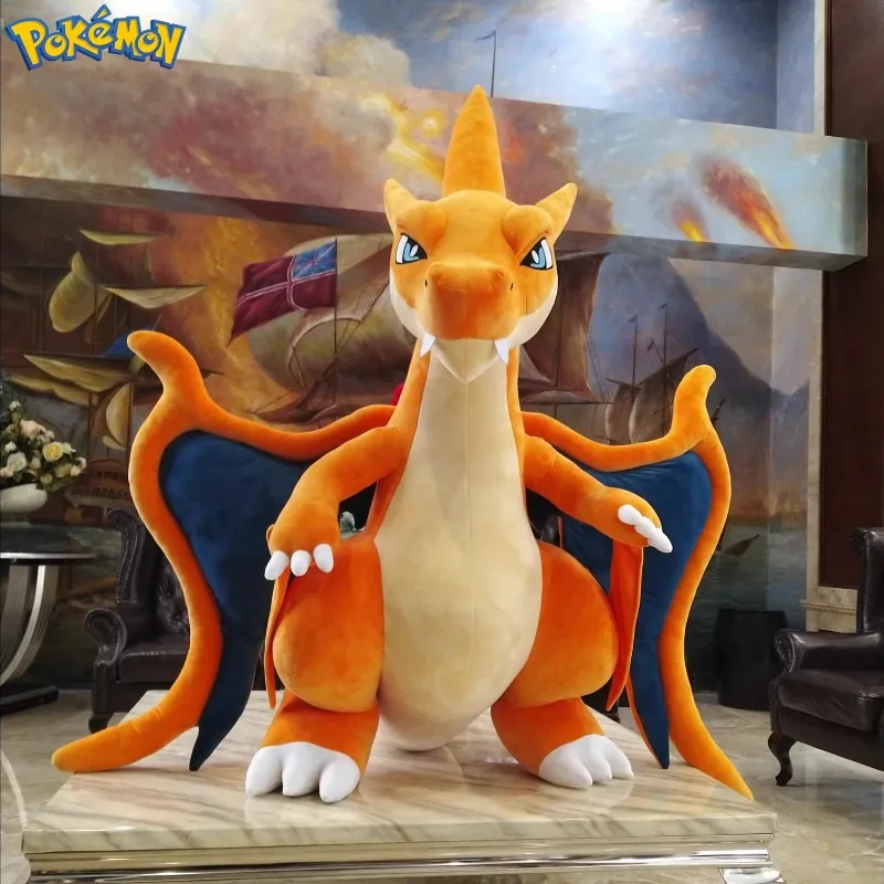 150CM Big Size Pokémon Plushies Charizard Peluche Cartoon Anime Kawaii Ornament Comfortable Soft Doll Room Decorations Toy Gifts