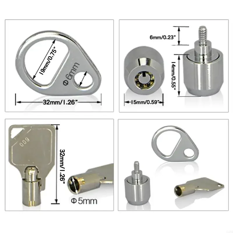 ADWE Security Keys Lock Protections Anti-theft Desktop Computer Chassis Management Computer Case Lock with Keys Replacement