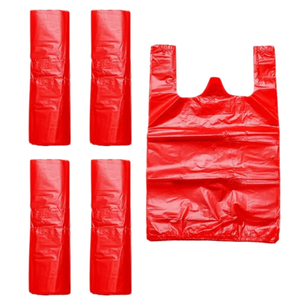 

200pcs Thickened Heavy Duty Trash Bags Plastic 50*32cm Plastic Garbage Bags Durable with Handles Large Rubbish Bags Industrial