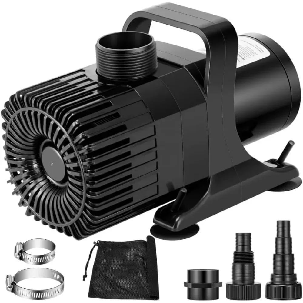

300W 3700GPH Submersible Water Pump with Barrier Bag, 20ft High Lift for Waterfall Fountains Fish Tank Pond Pond Equipment