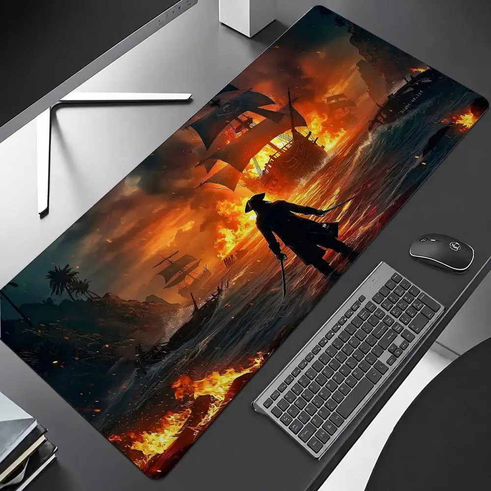 Pirate Legends Mouse Pad Mouse Pad Anti-Slip Rubber Base Extended Desk Mat For Gamers Office Computer Accessories