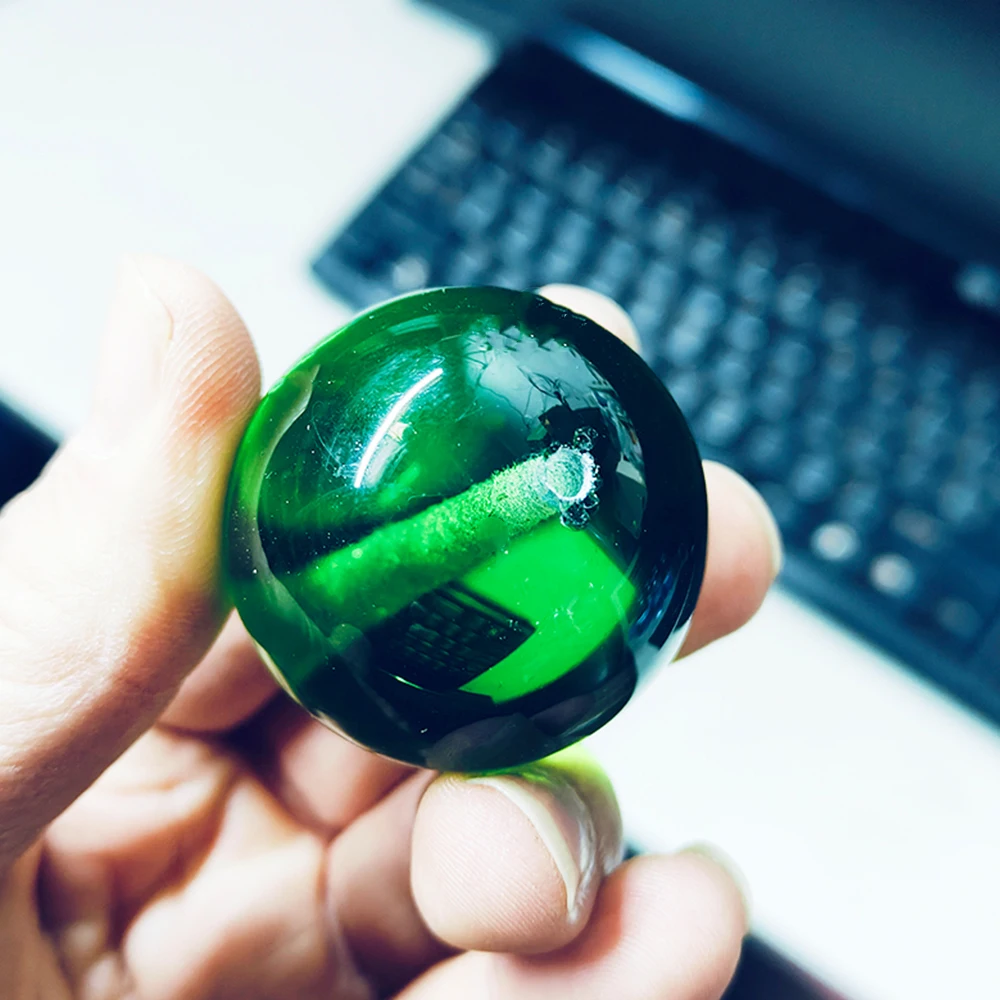 Dia 30mm 40mm Semi Transparent Colored Crystal Glass Balls Aperture 3mm With A Hole Glass Balls Can Be Hung For Decoration Balls