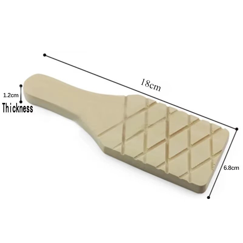Solid Wood Clay Clapper Board Pottery Arc Grooved Ribbed Wooden Utensils Multifunction Wooden Figurine Clay Molding Tool