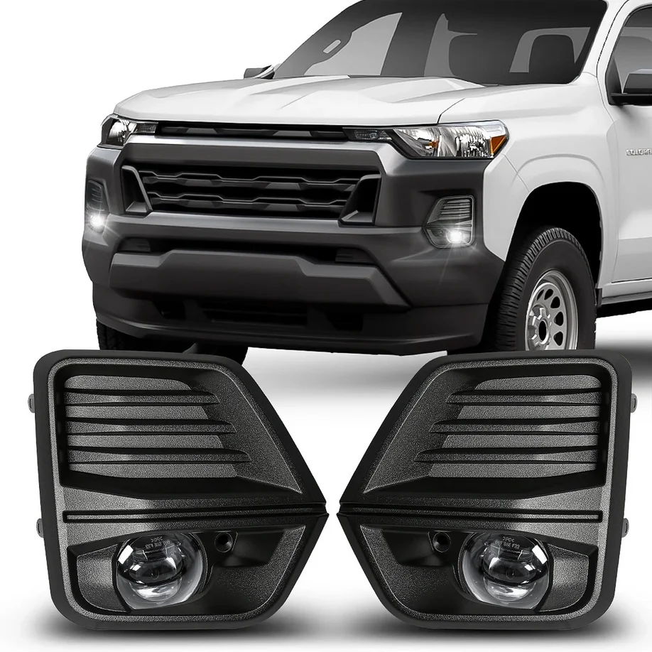 LED Fog Lamps For Chevrolet Colorado 2023 2024 DRL Daytime Running Lights Front Bumper Covers Harness Switch Car Accessories 12V
