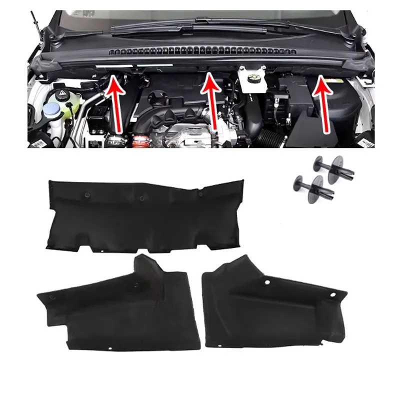 Car Hood Insulation Pad  for Peugeot 3008 T84 2008~2016 2009 Engine Cover Lower Liner Cotton Soundproof Heat Mat Part Accessorie